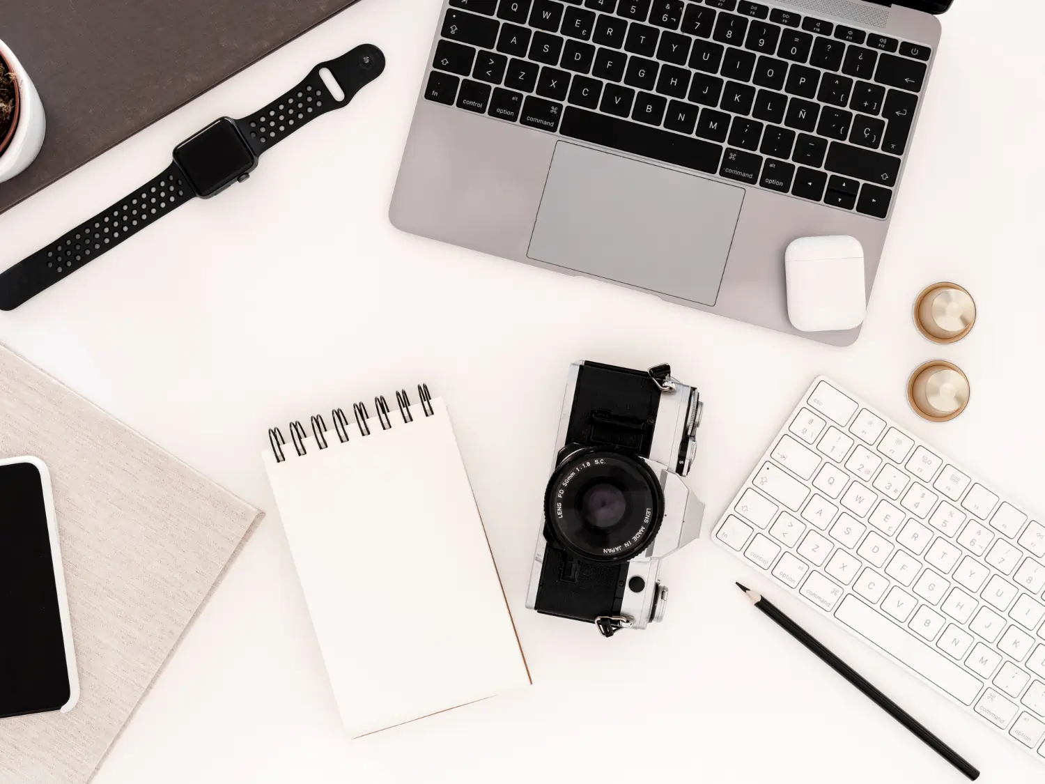 Tech accessories on desk